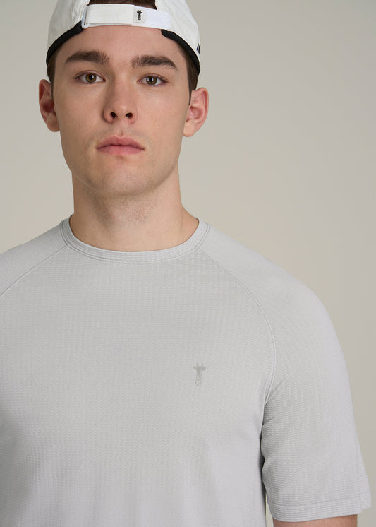 Vented Training Top for Tall Men in Silver Drop