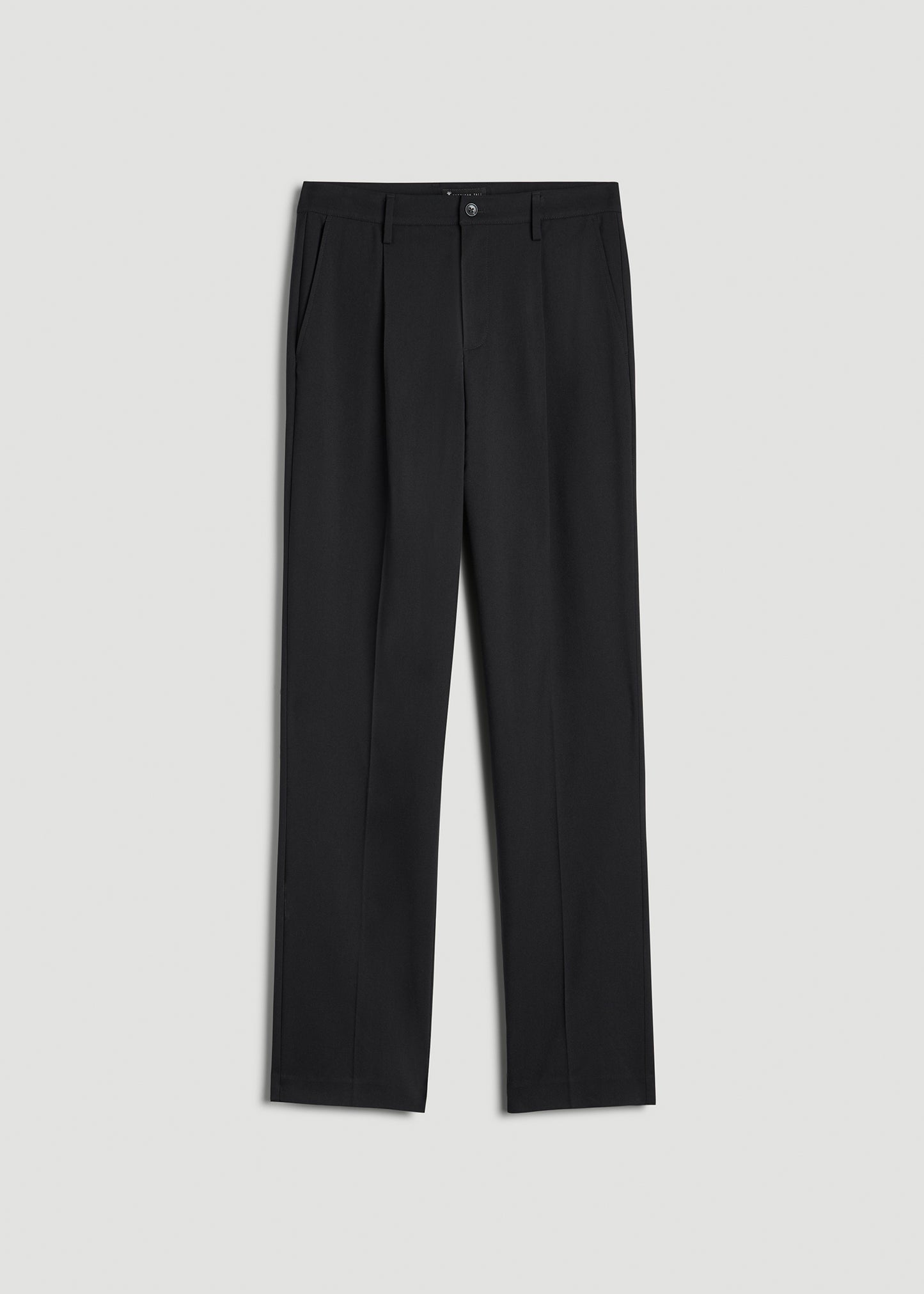 Tall Men's Relaxed Pleated Trouser in Black