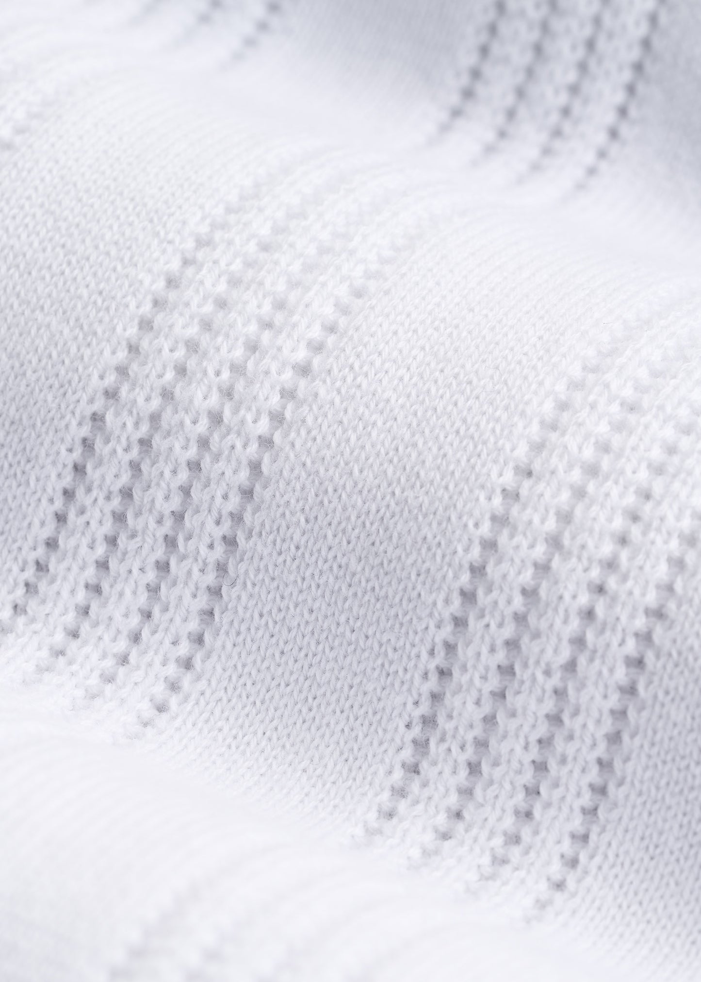 Ribbed Textured Knit Tall Men's Polo Shirt in White