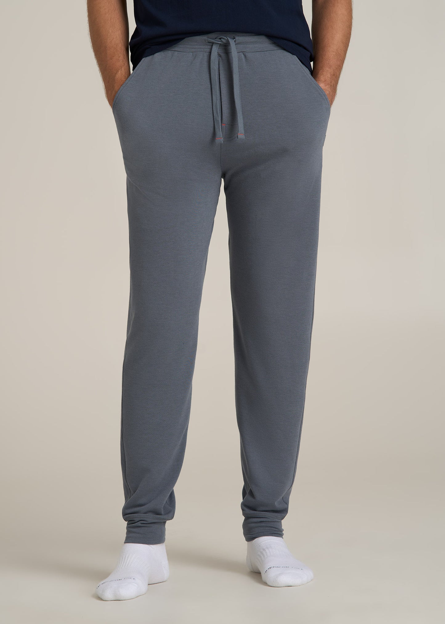 Sleep Joggers for Tall Men in Smoky Blue