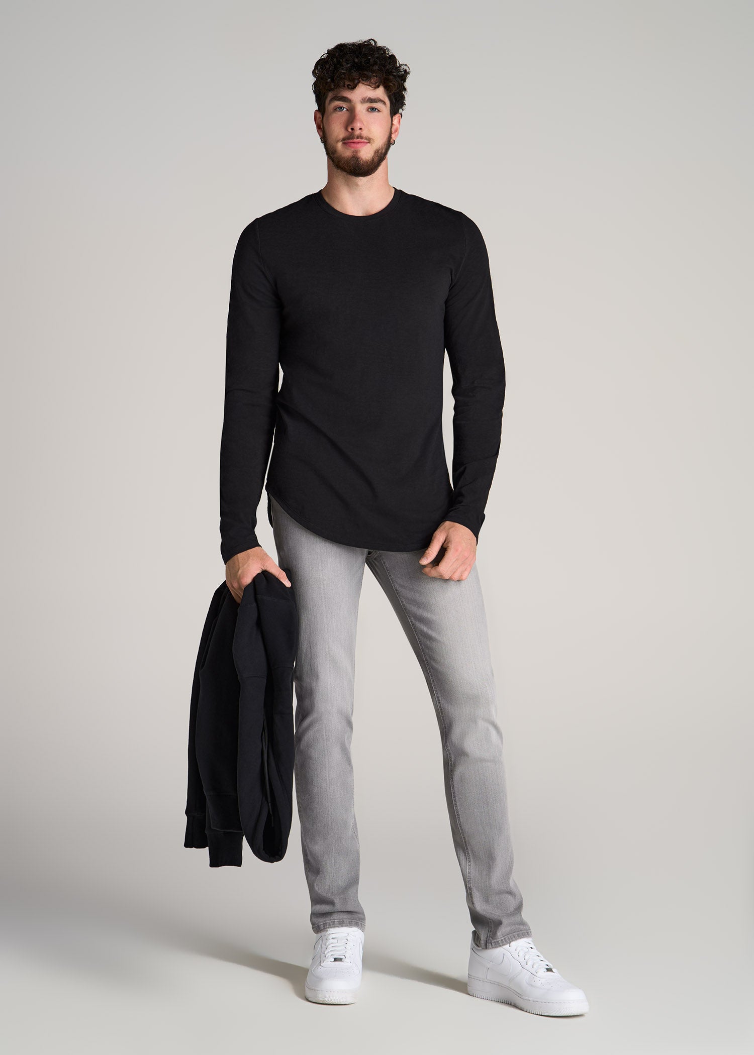 American-Tall-Men-Slub-Long-Sleeve-Scoop-Tee-Black-full