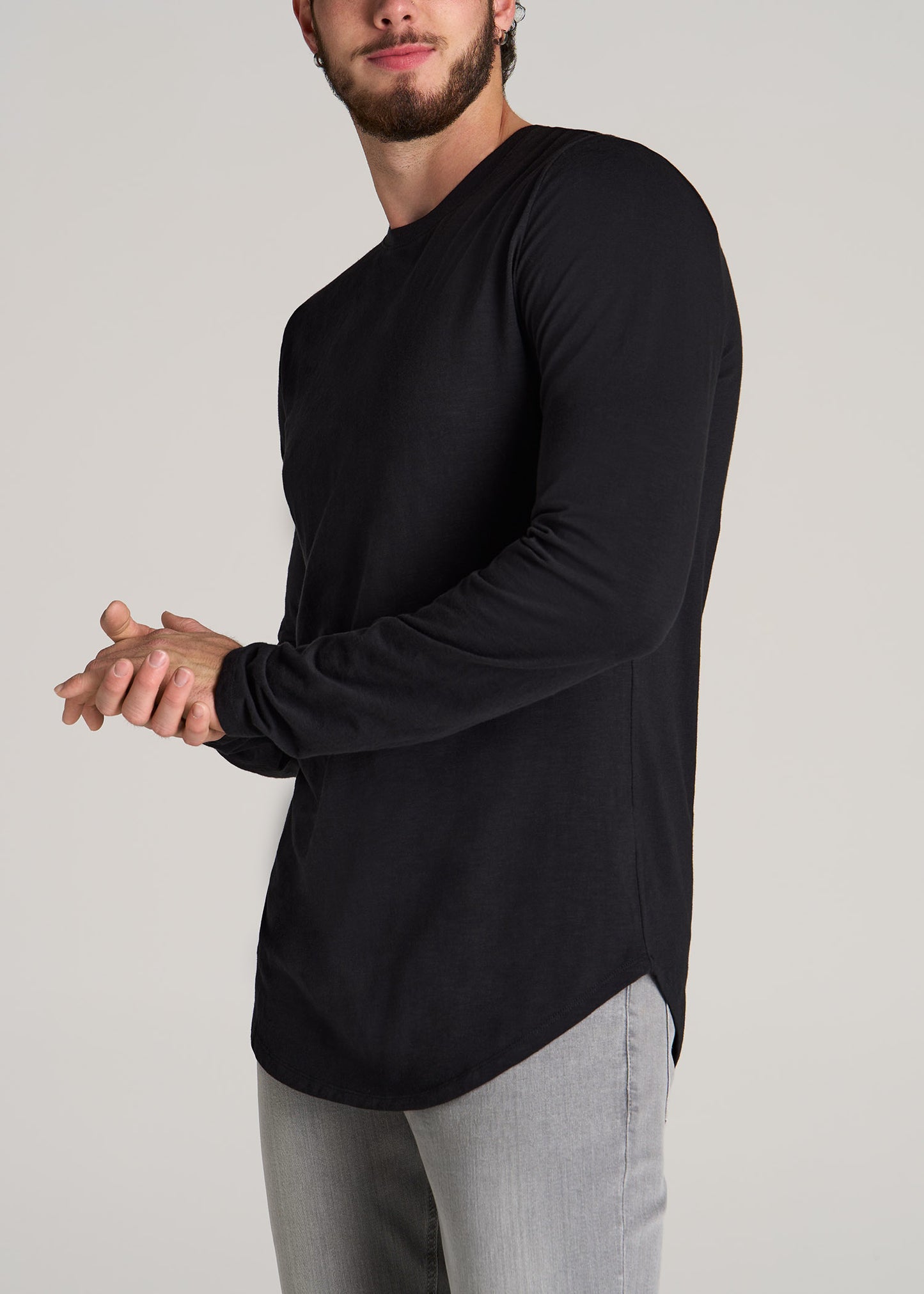 American-Tall-Men-Slub-Long-Sleeve-Scoop-Tee-Black-side