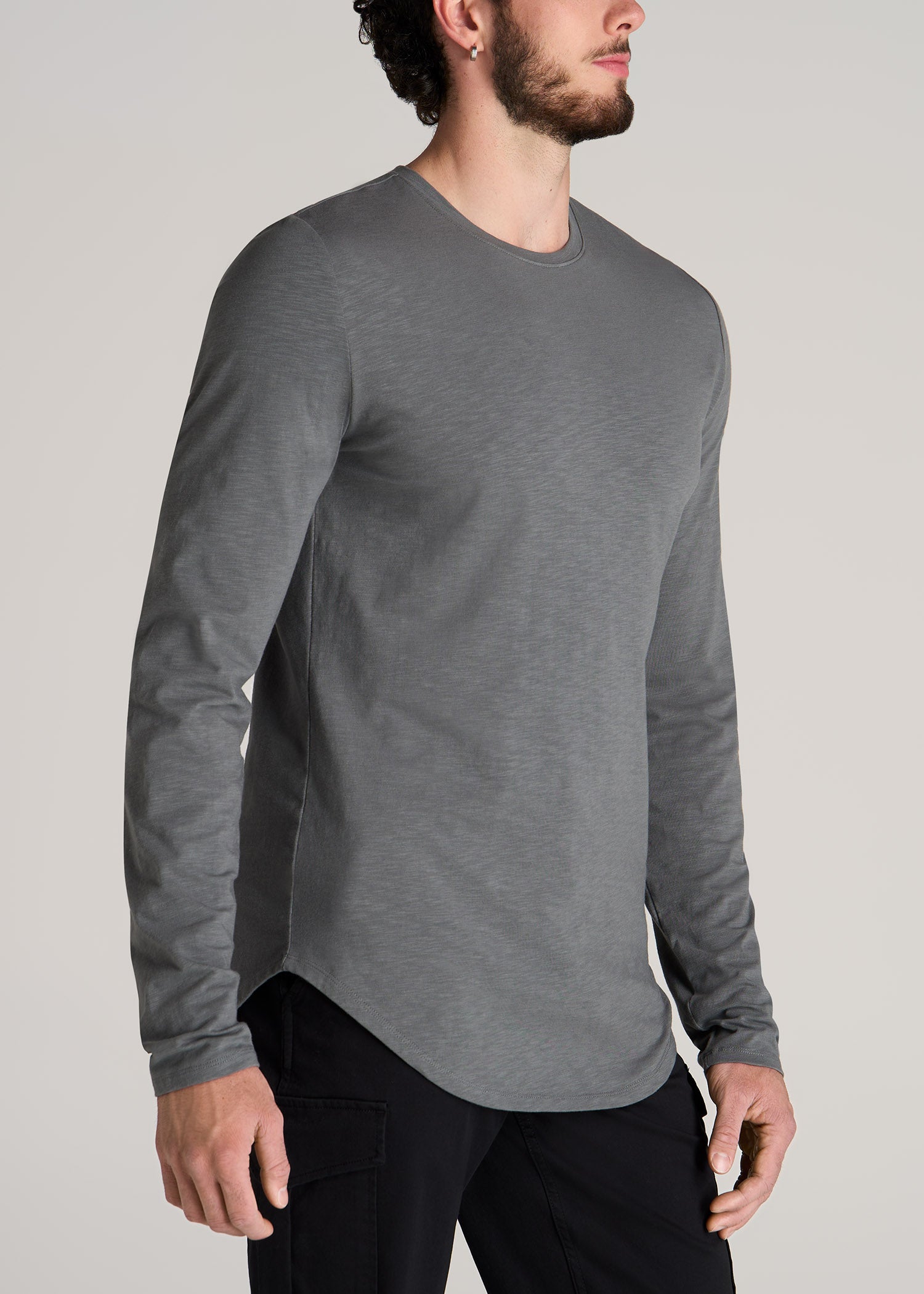 American-Tall-Men-Slub-Long-Sleeve-Scoop-Tee-Charcoal-side