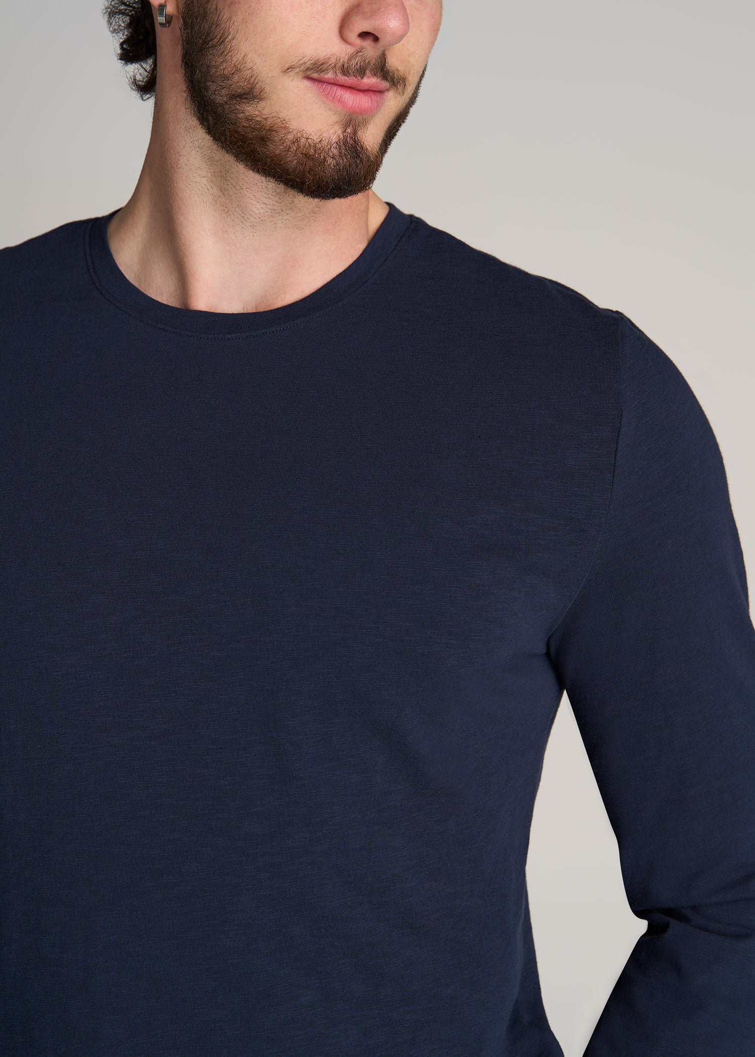 American-Tall-Men-Slub-Long-Sleeve-Scoop-Tee-Evening-Blue-detail