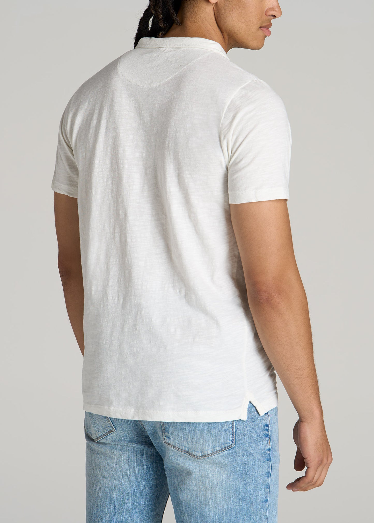 American-Tall-Men-Slub-Polo-Shirt-Ecru-back