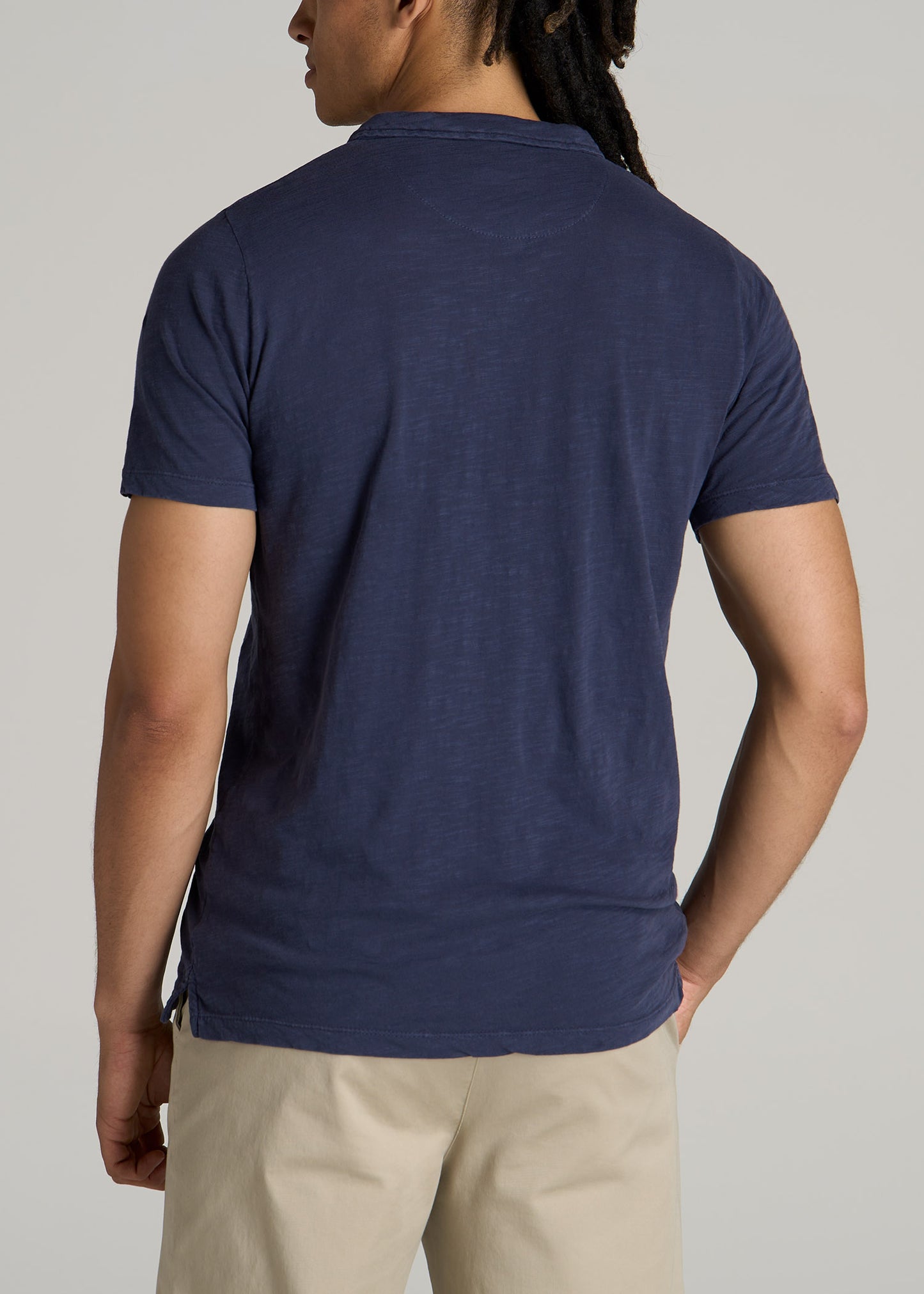 American-Tall-Men-Slub-Polo-Shirt-Navy-back