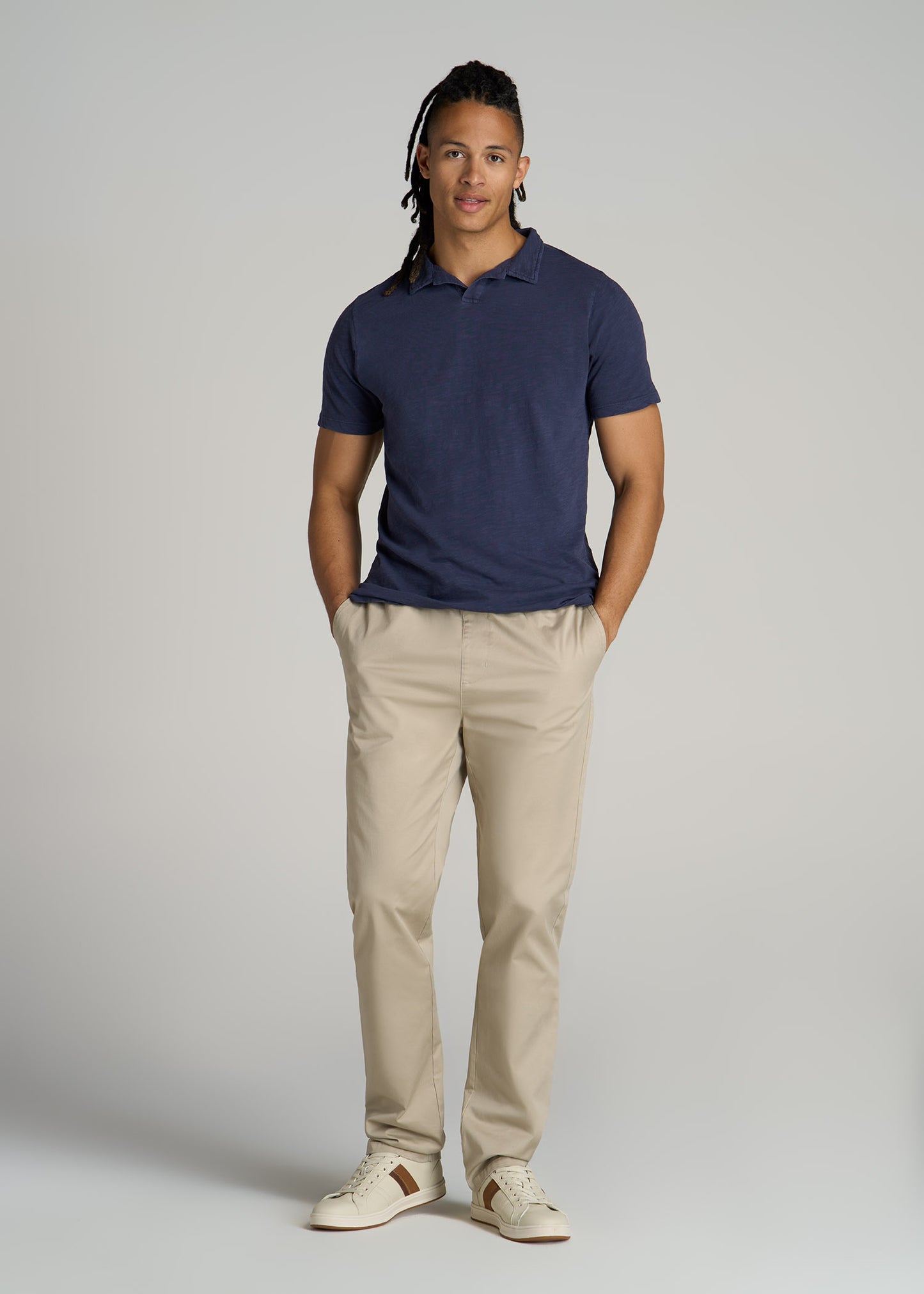 American-Tall-Men-Slub-Polo-Shirt-Navy-full