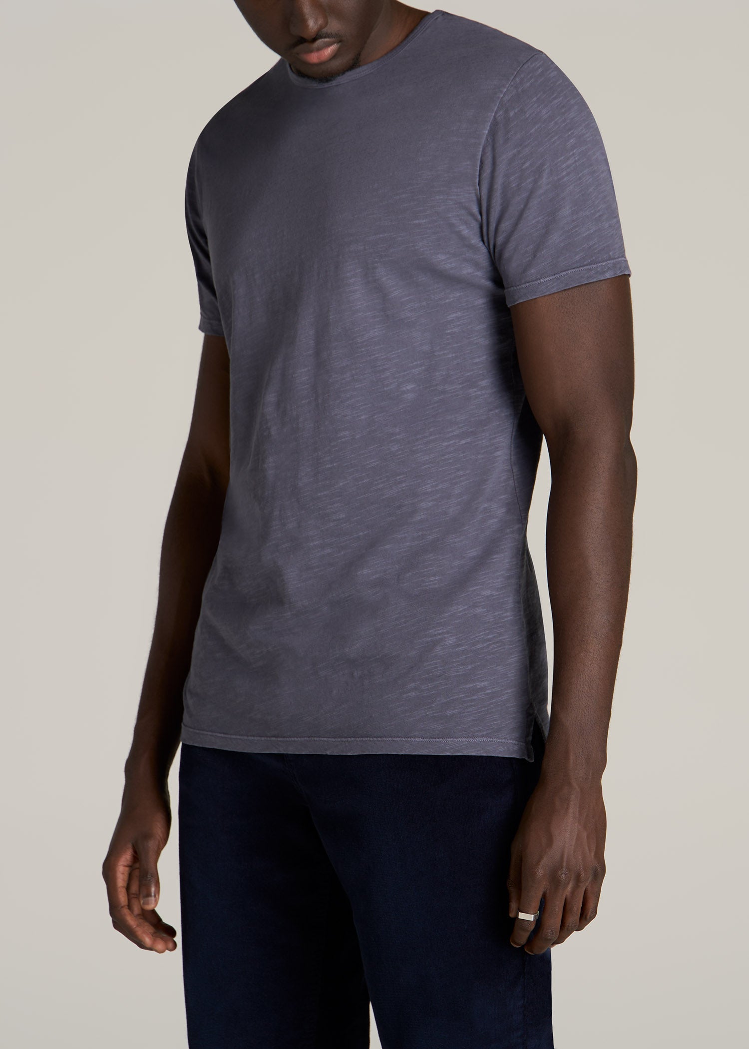 American-Tall-Men-Slub-Tee-Grey-Blue-side