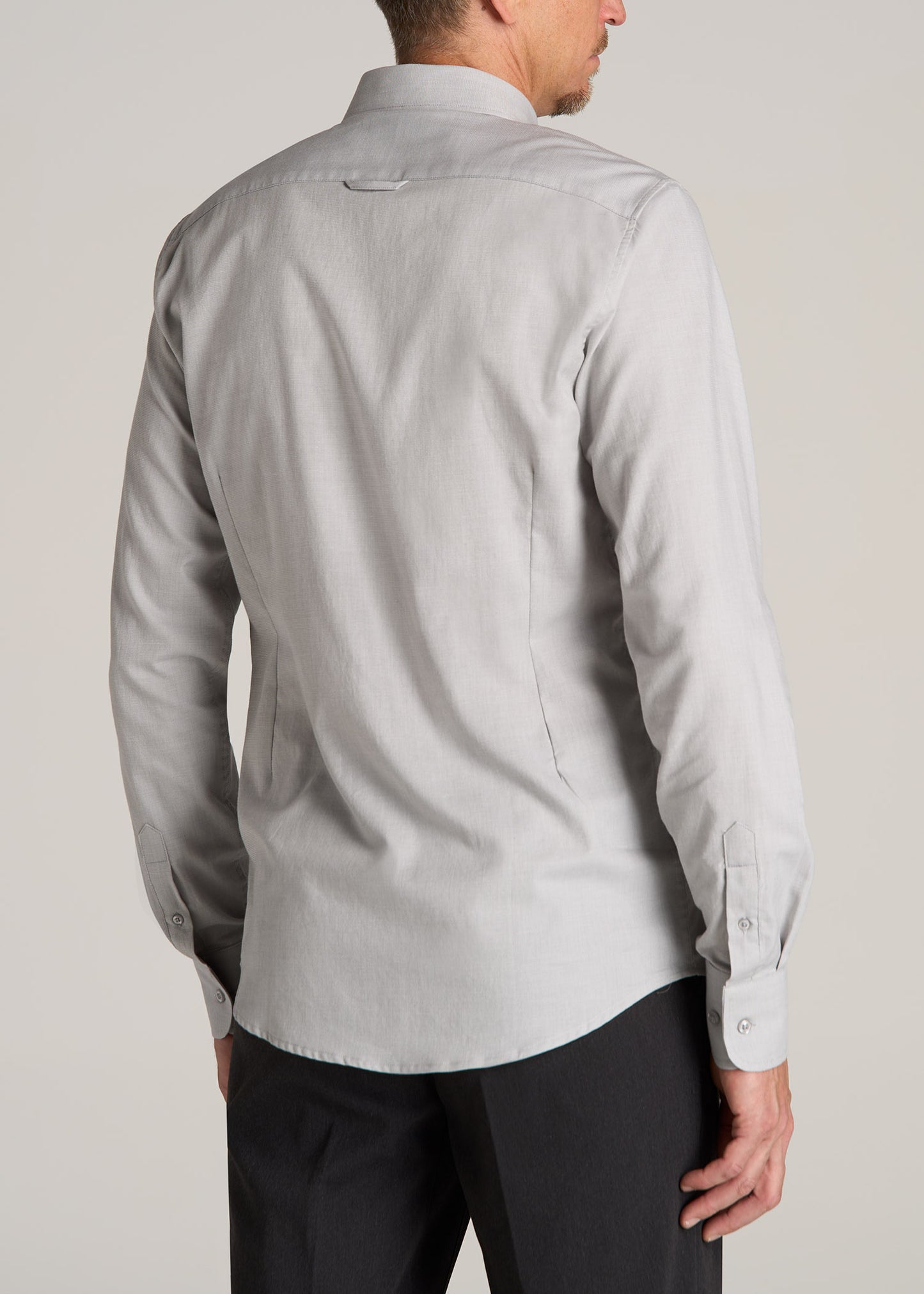 American-Tall-Men-Soft-Wash-Light-Grey-Dobby-back