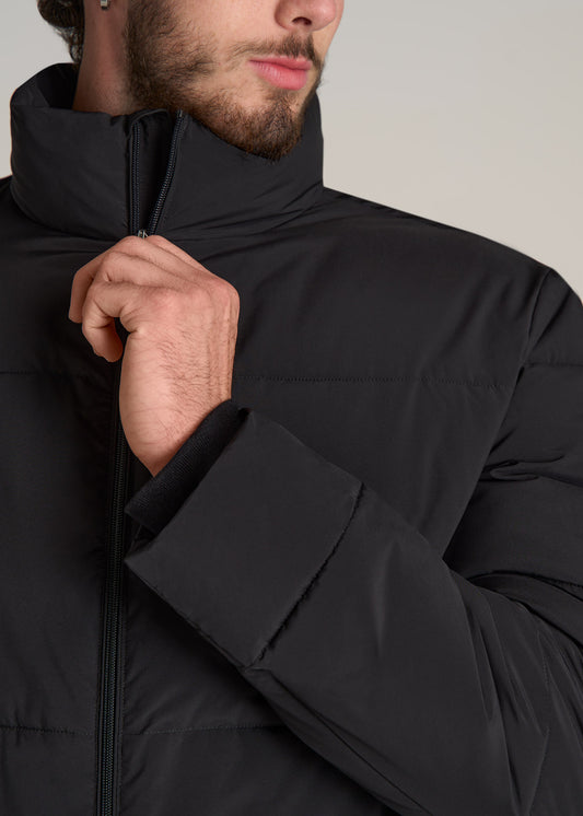 American-Tall-Men-Stand-Collar-Puffer-Coat-Black-detail