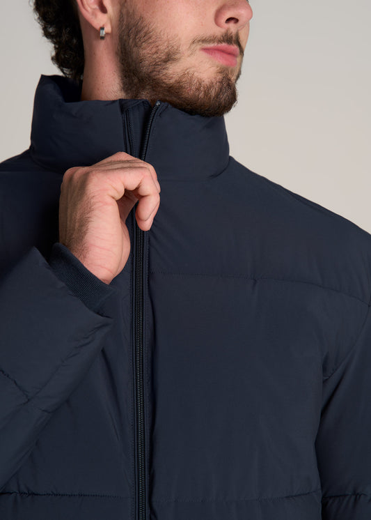 American-Tall-Men-Stand-Collar-Puffer-Coat-Evening-Blue-detail