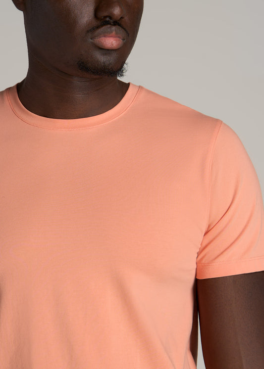 The Essential MODERN-FIT Crewneck Tee for Tall Men in Apricot Crush