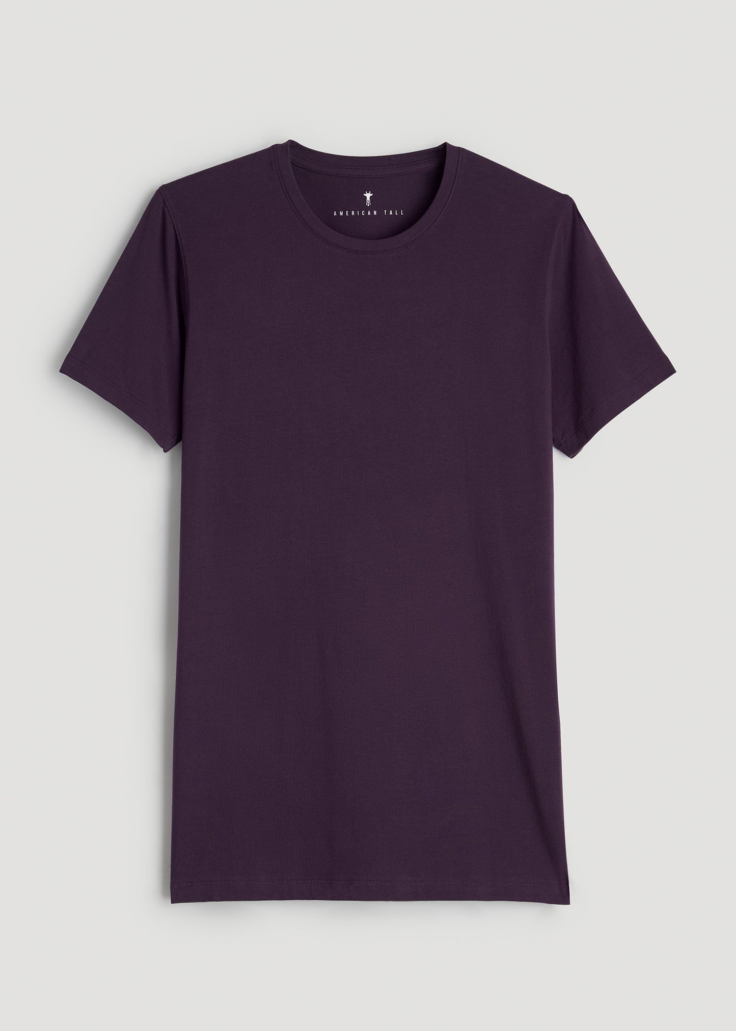 The Essential MODERN-FIT Crewneck Tee for Tall Men in Midnight Plum