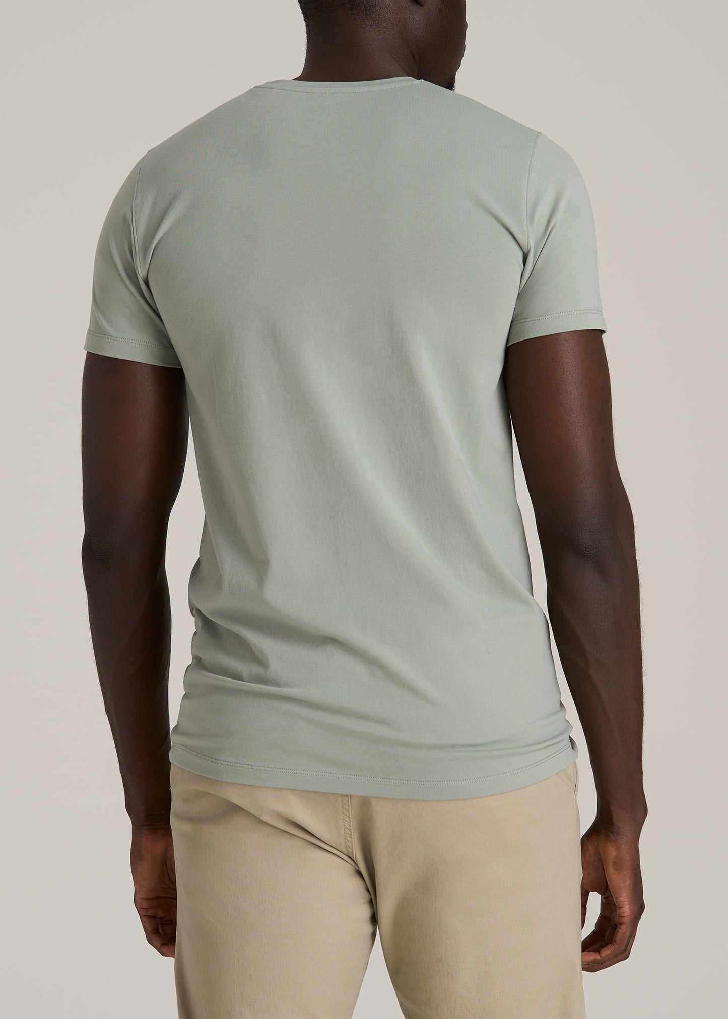 The Essential MODERN-FIT Crewneck Tee for Tall Men in Seagrass