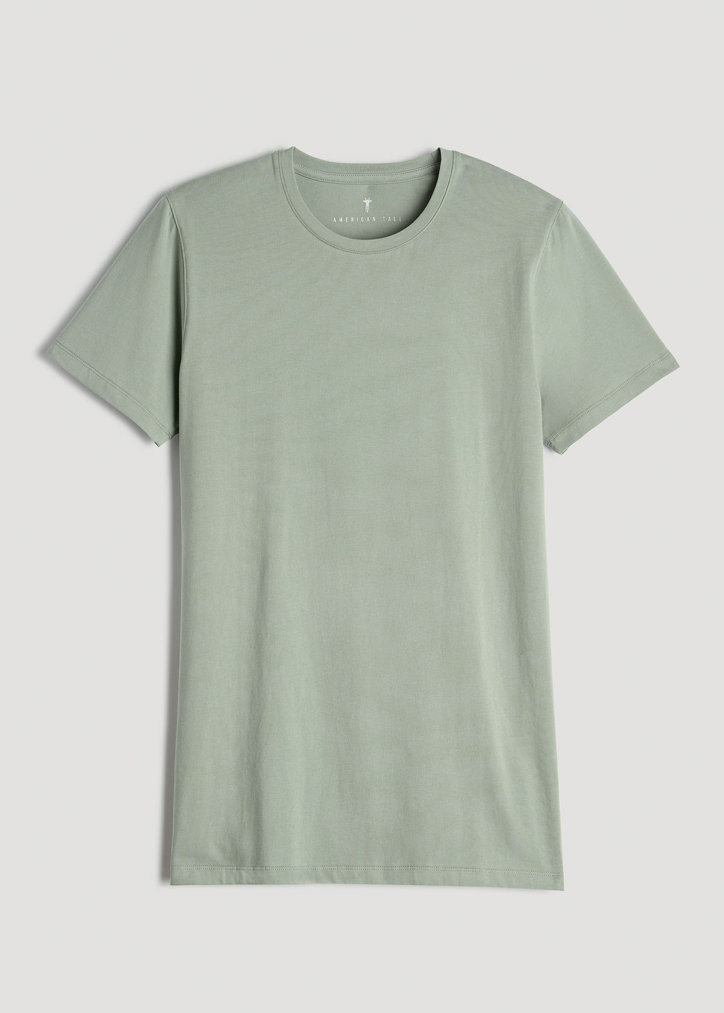 The Essential MODERN-FIT Crewneck Tee for Tall Men in Seagrass