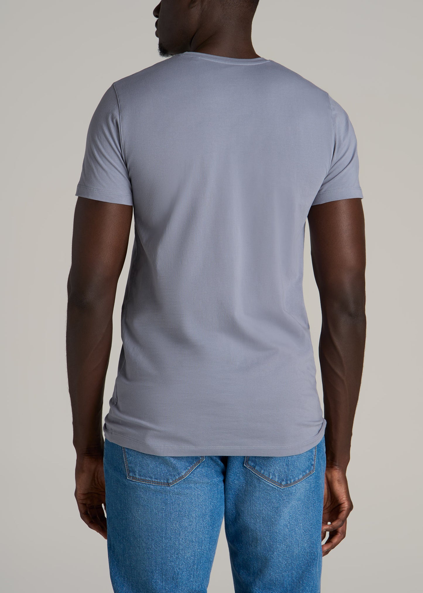 The Essential MODERN-FIT Crewneck Tee for Tall Men in Skyline Grey