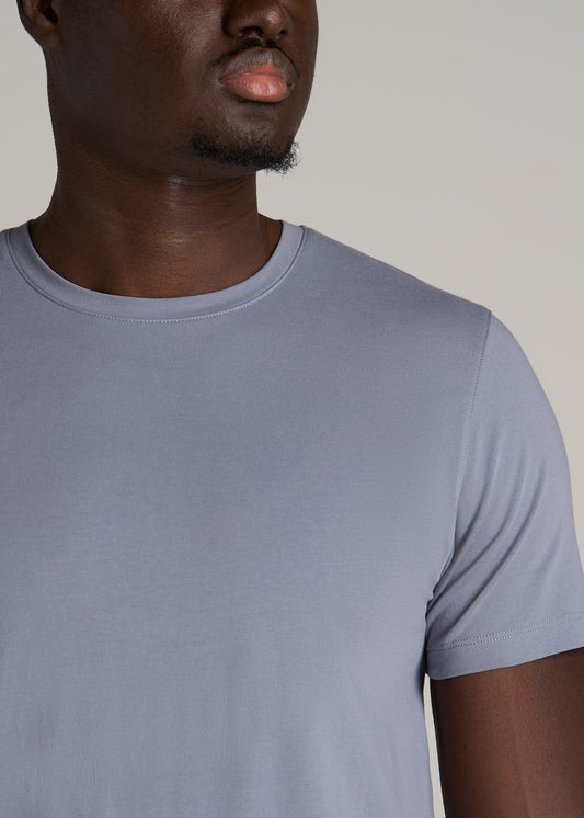 The Essential MODERN-FIT Crewneck Tee for Tall Men in Skyline Grey