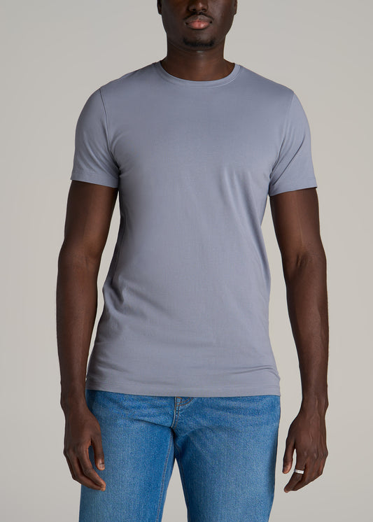 The Essential MODERN-FIT Crewneck Tee for Tall Men in Skyline Grey