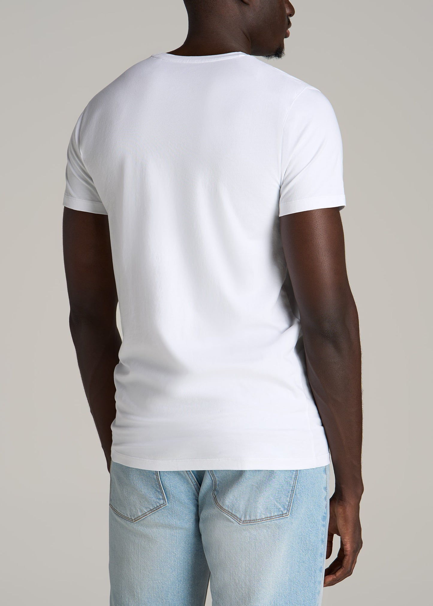 The Essential MODERN-FIT Crewneck Tee for Tall Men in White