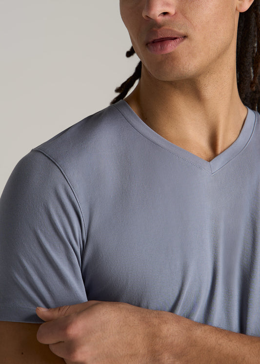 The Essential MODERN-FIT V-Neck Tee for Tall Men in Skyline Grey