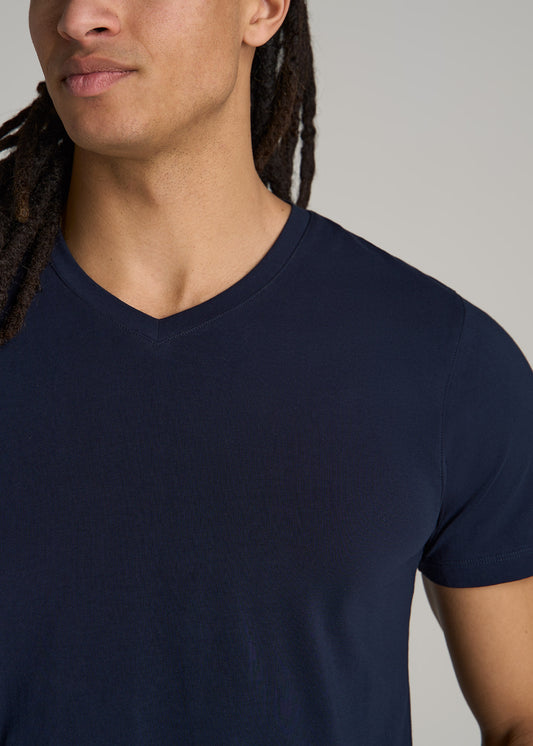 The Essential MODERN-FIT V-Neck Tee for Tall Men in True Navy