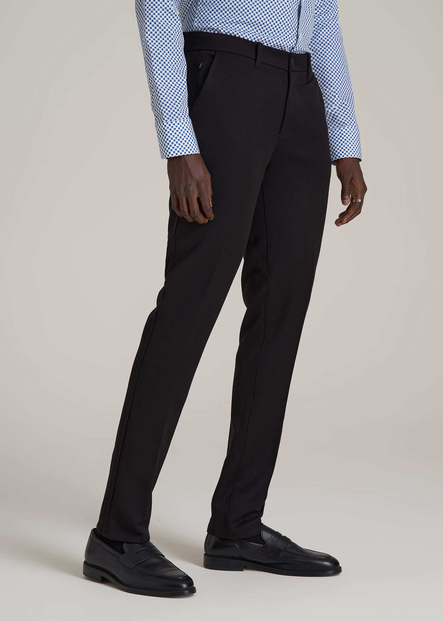 TAPERED-FIT Stretch Dress Pants for Tall Men in Black