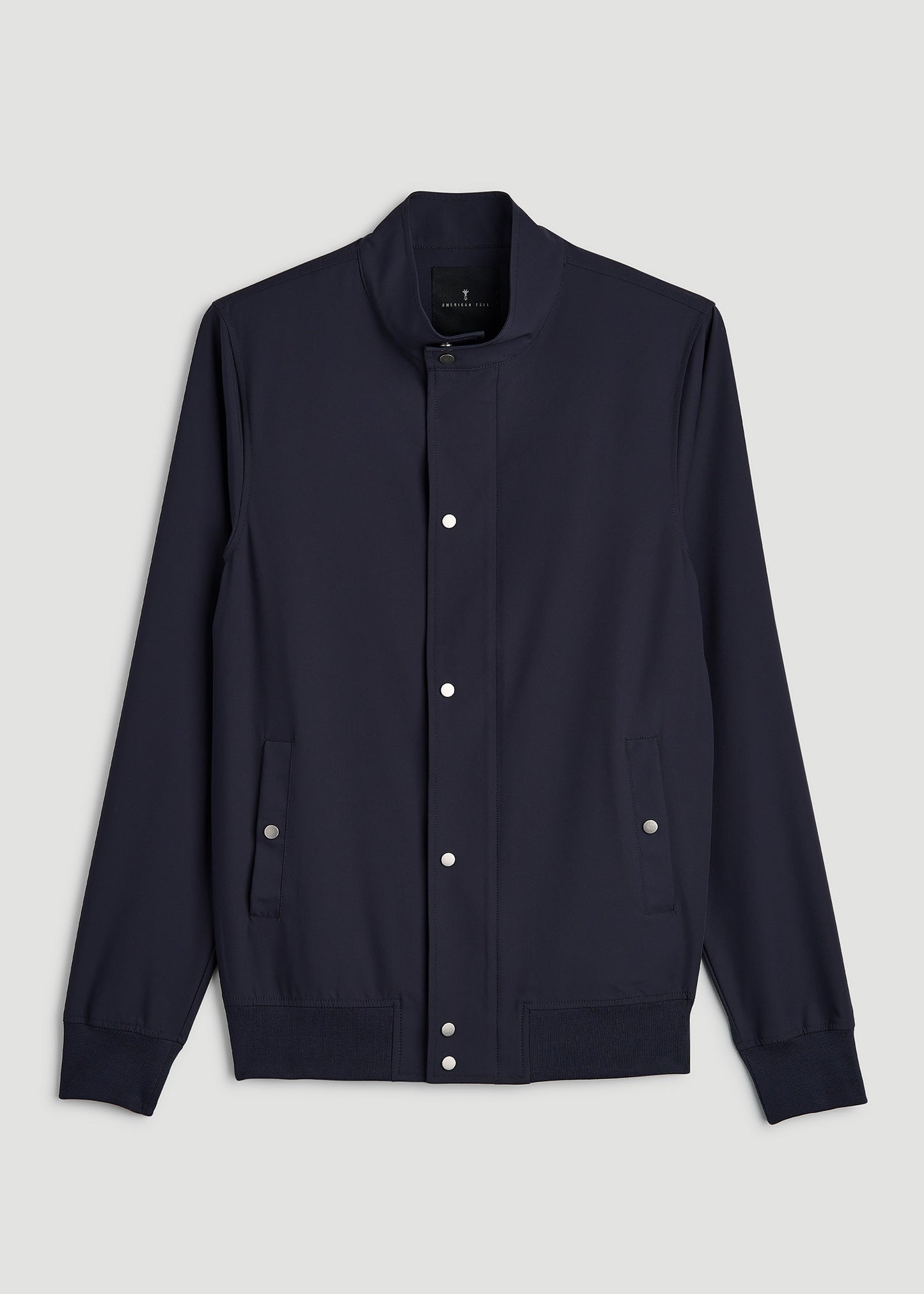 Motion Bomber Jacket for Tall Men in Deep Navy