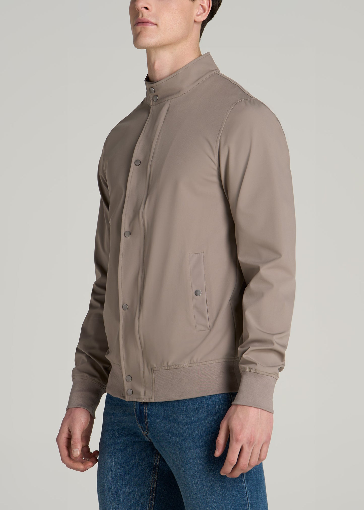 Motion Bomber Jacket for Tall Men in Portobello