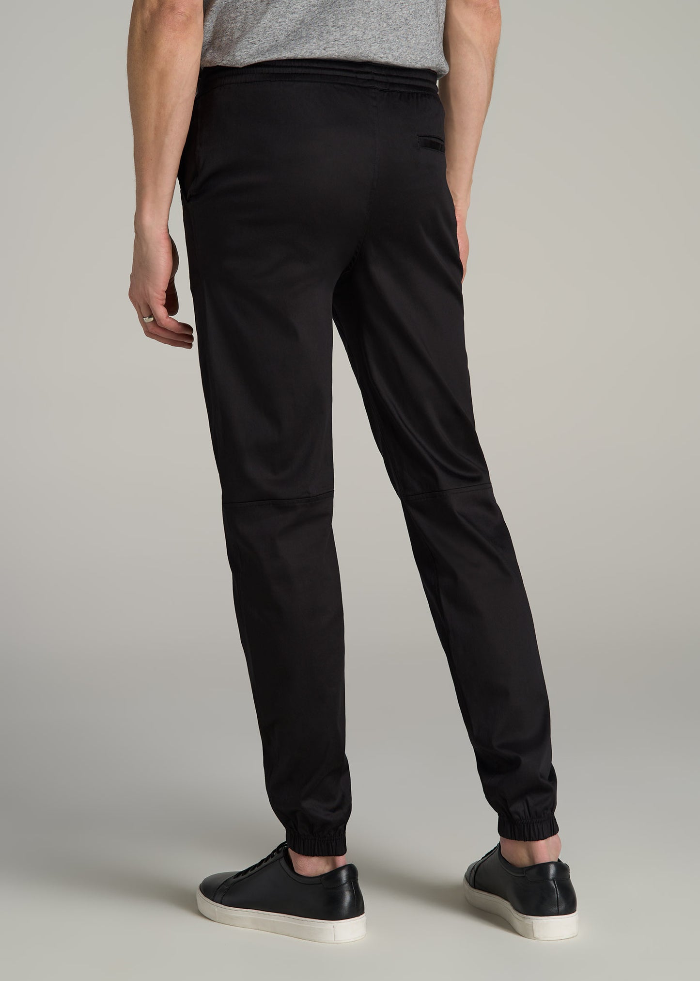 Stretch Twill Tall Men's Jogger Pants in Black