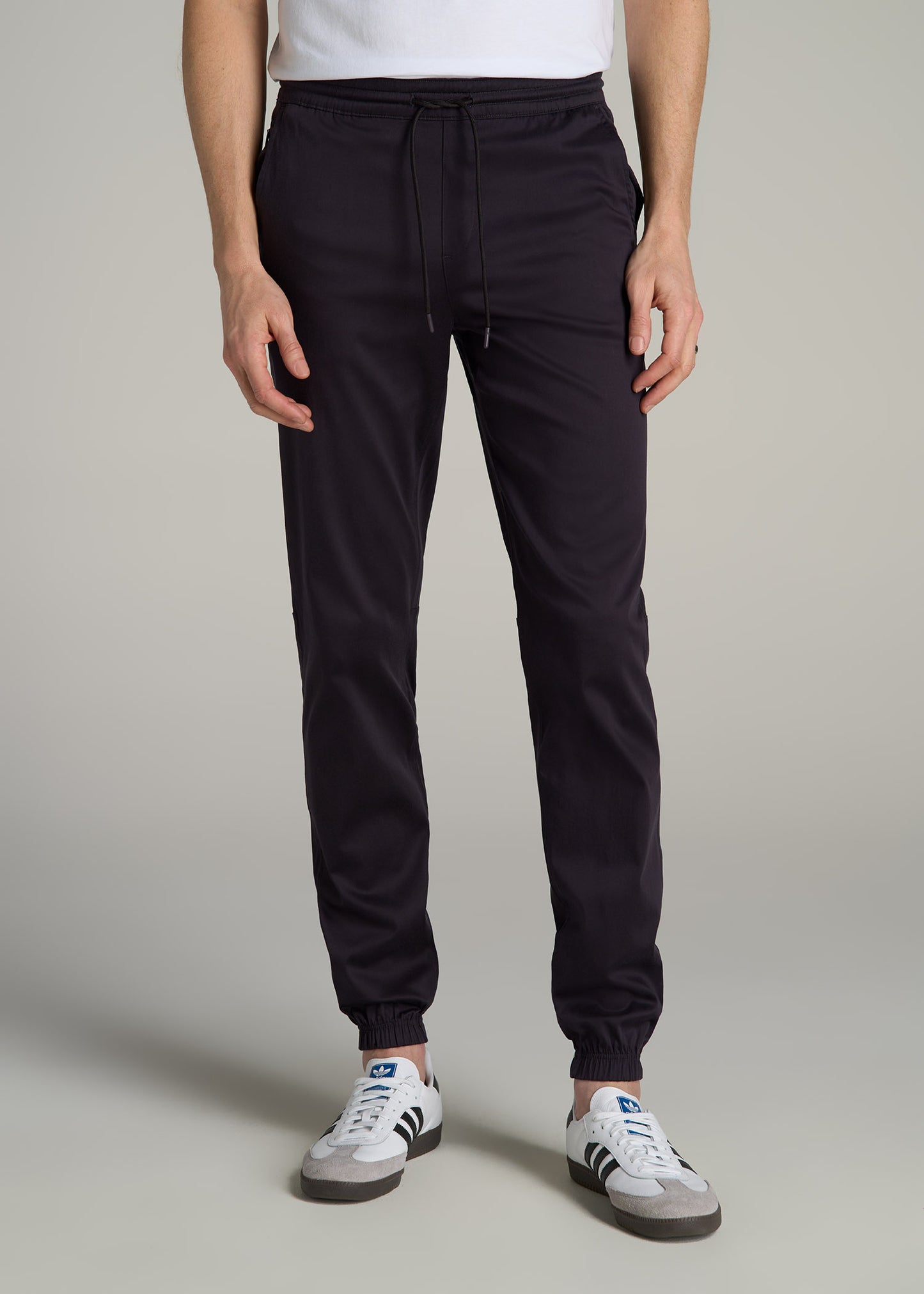 Stretch Twill Tall Men's Jogger Pants in Charcoal Rinse