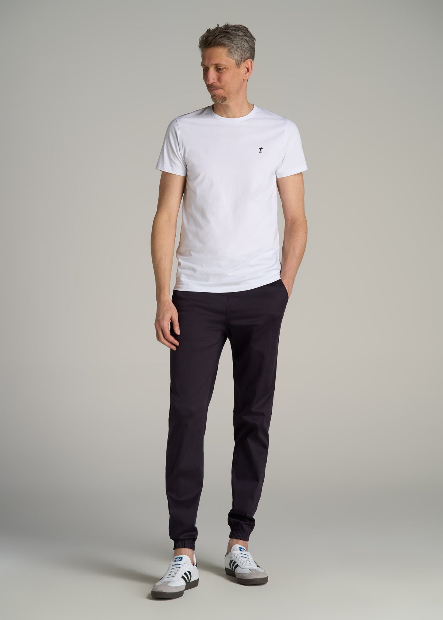 Stretch Twill Tall Men's Jogger Pants in Charcoal Rinse