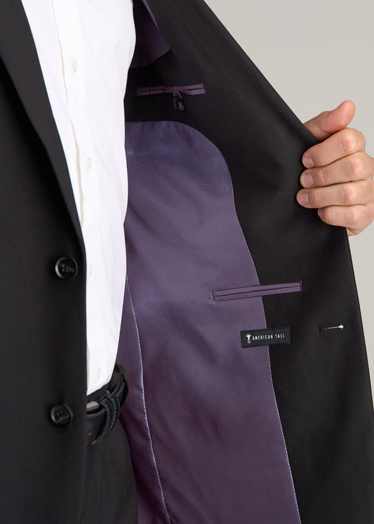 Suit Jacket for Tall Men in Black