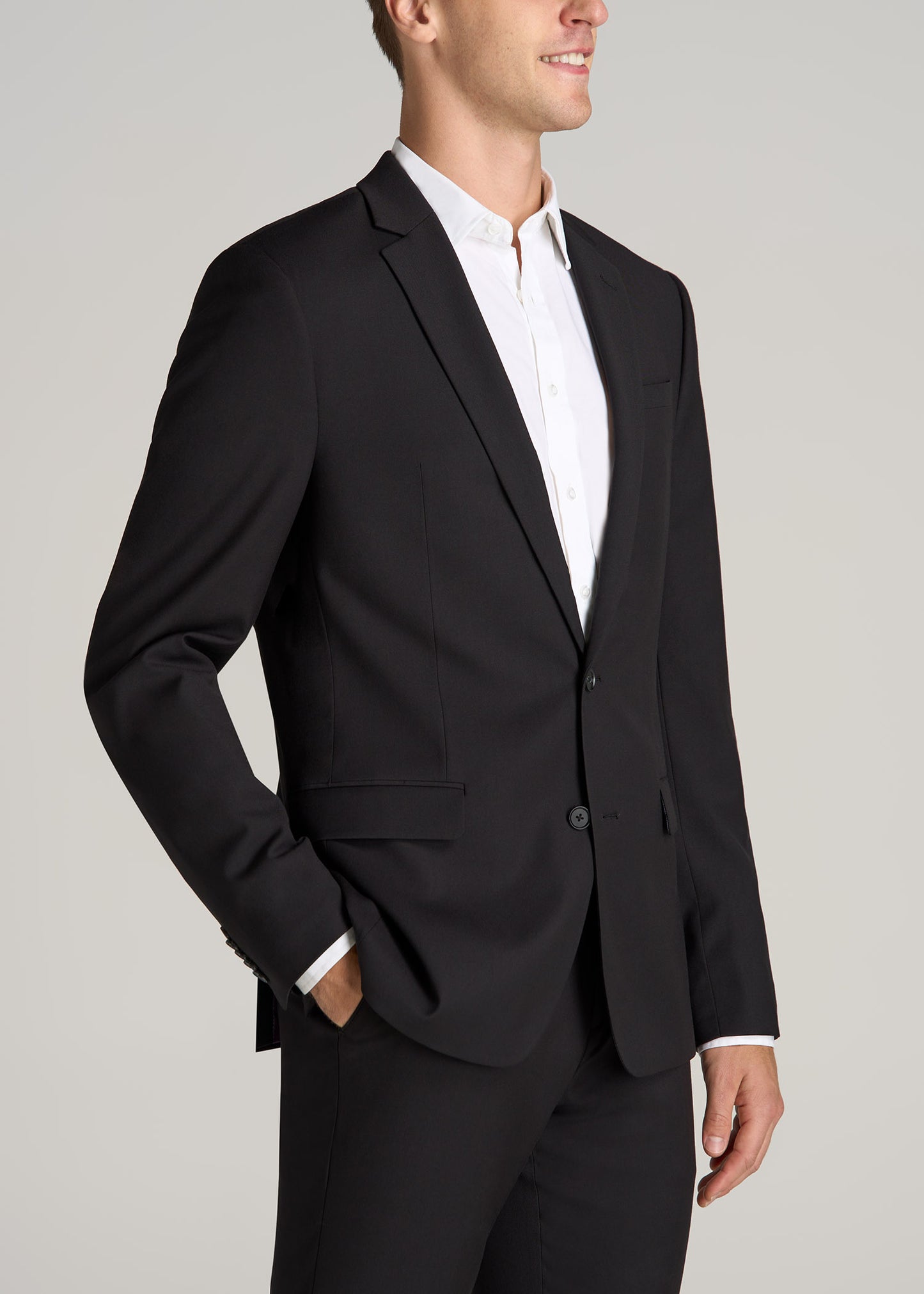 Suit Jacket for Tall Men in Black