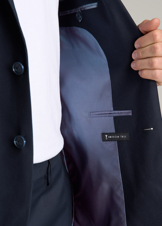 Suit Jacket for Tall Men in True Navy