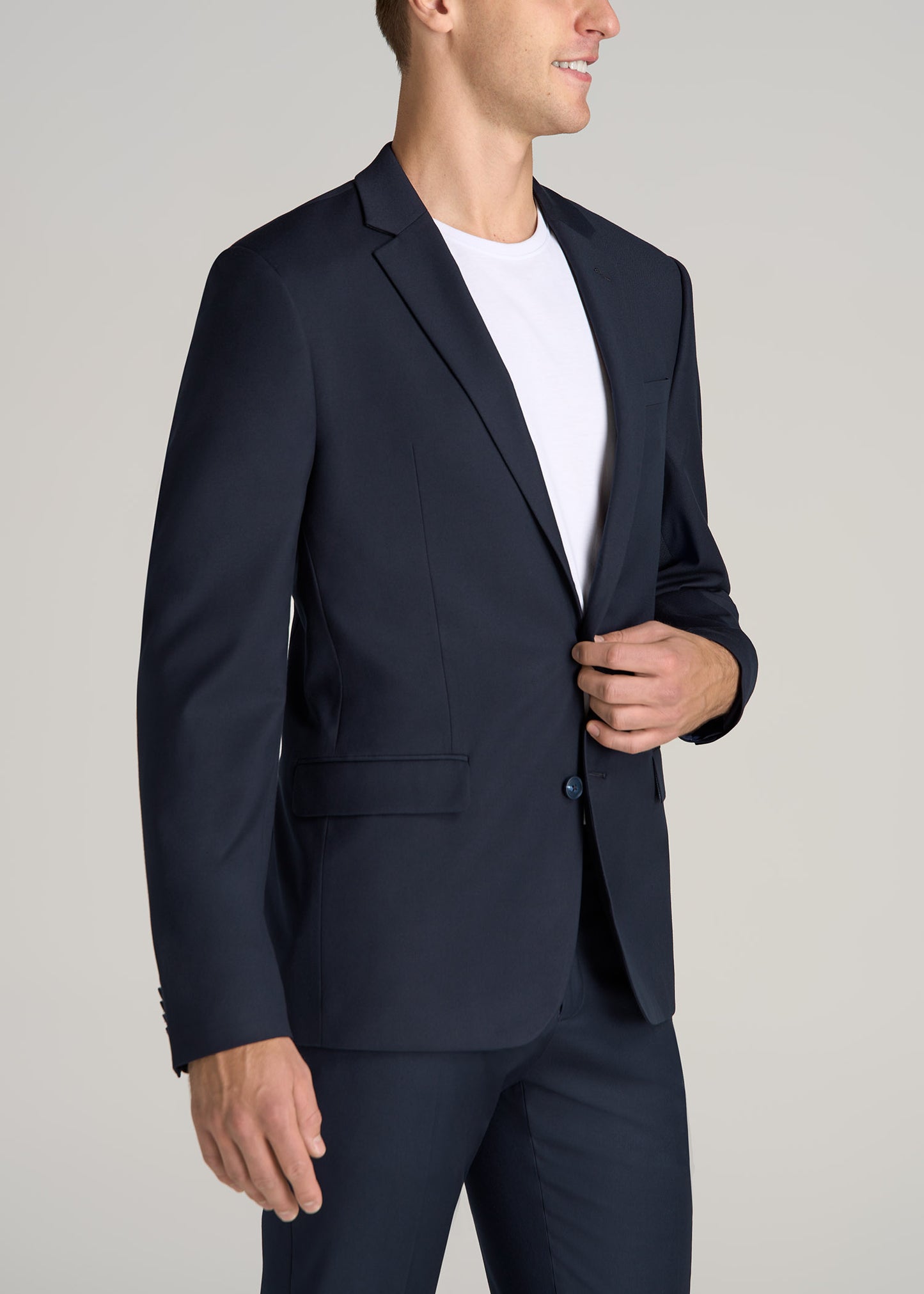 Suit Jacket for Tall Men in True Navy