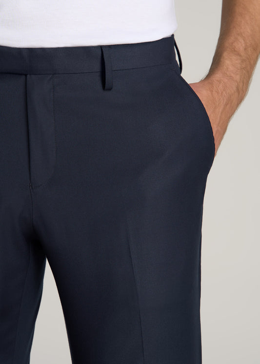 Suit Trousers for Tall Men in True Navy