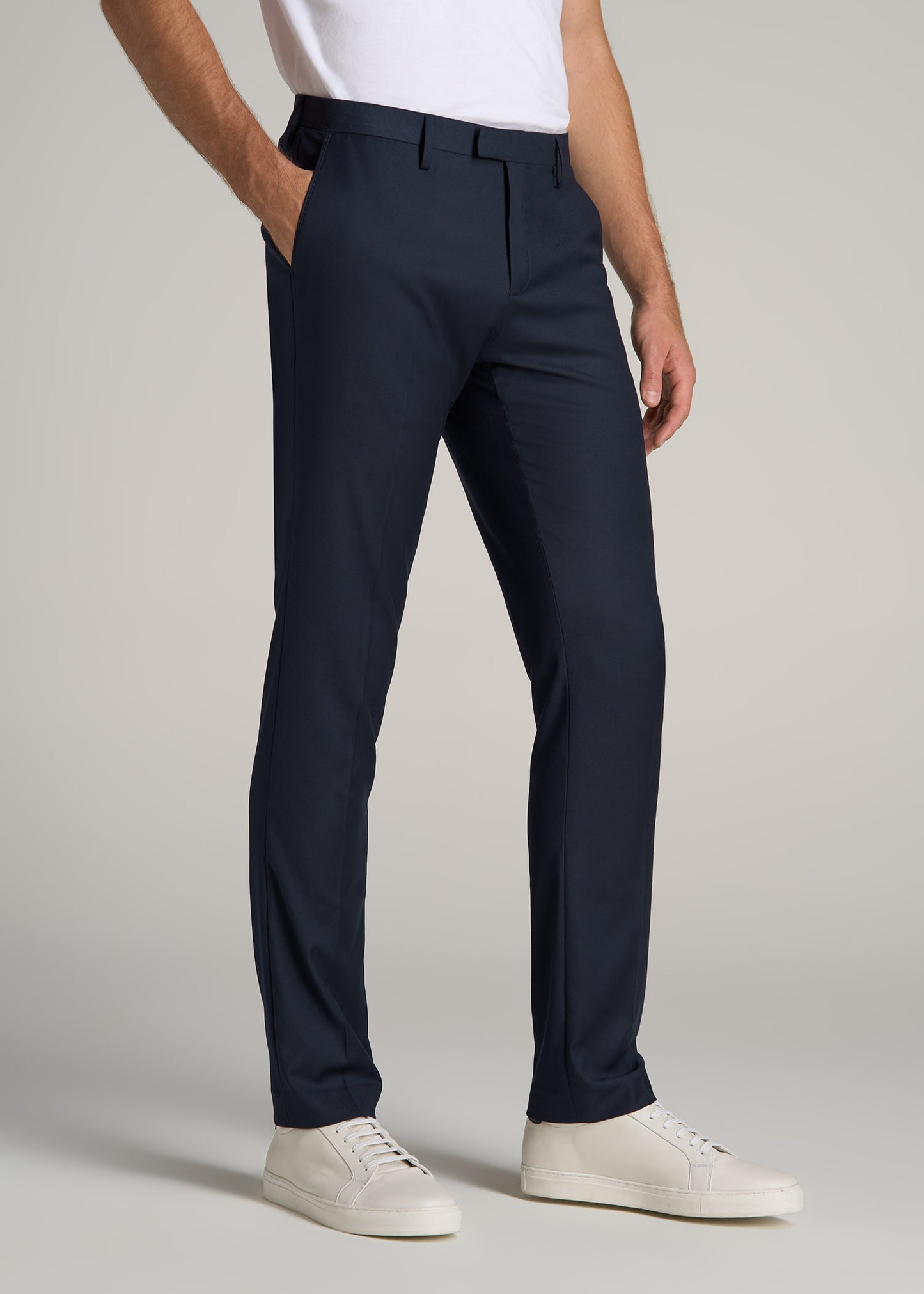 Suit Trousers for Tall Men in True Navy