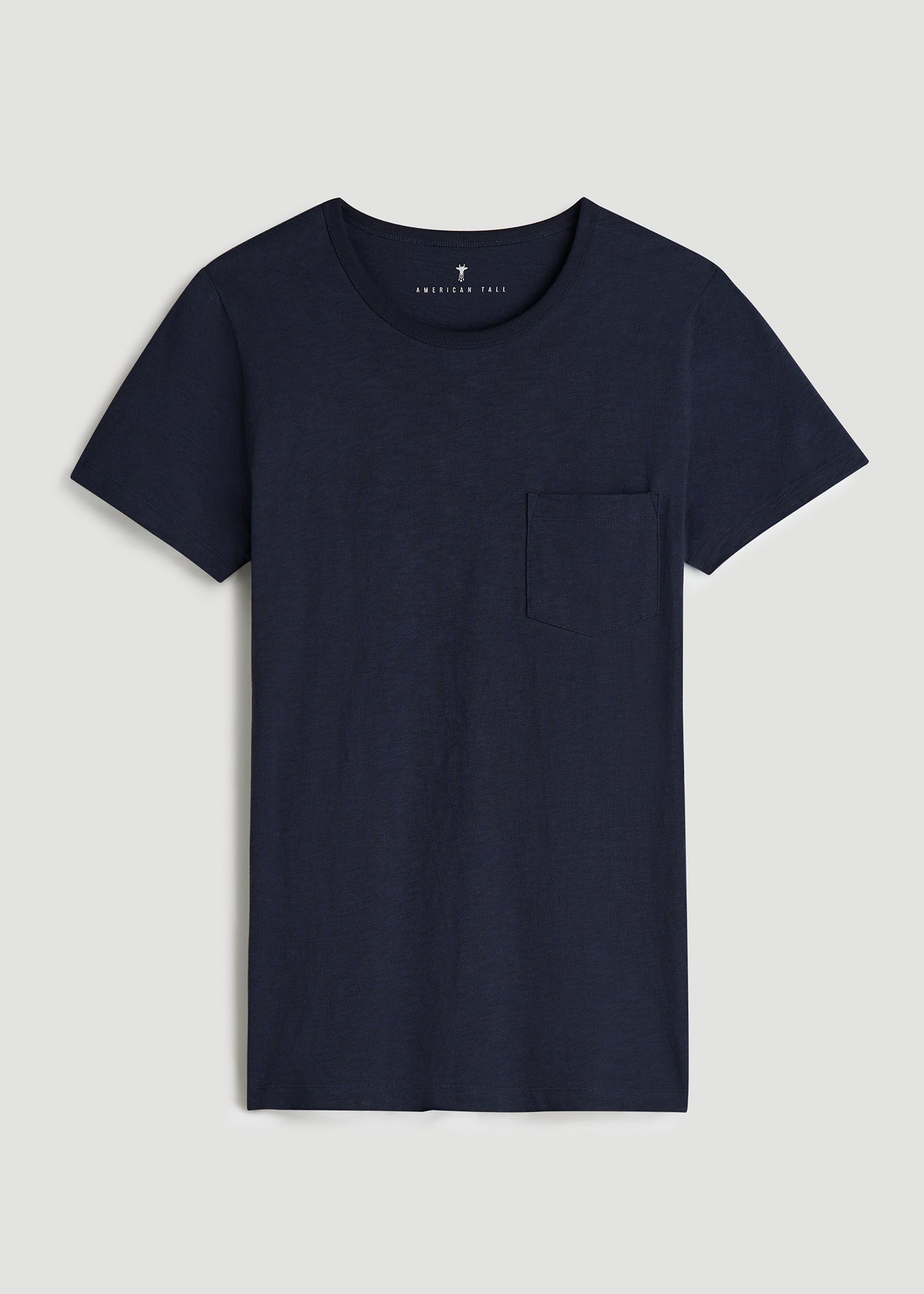 Sunwashed Slub Pocket T-Shirt For Tall Men in Evening Blue