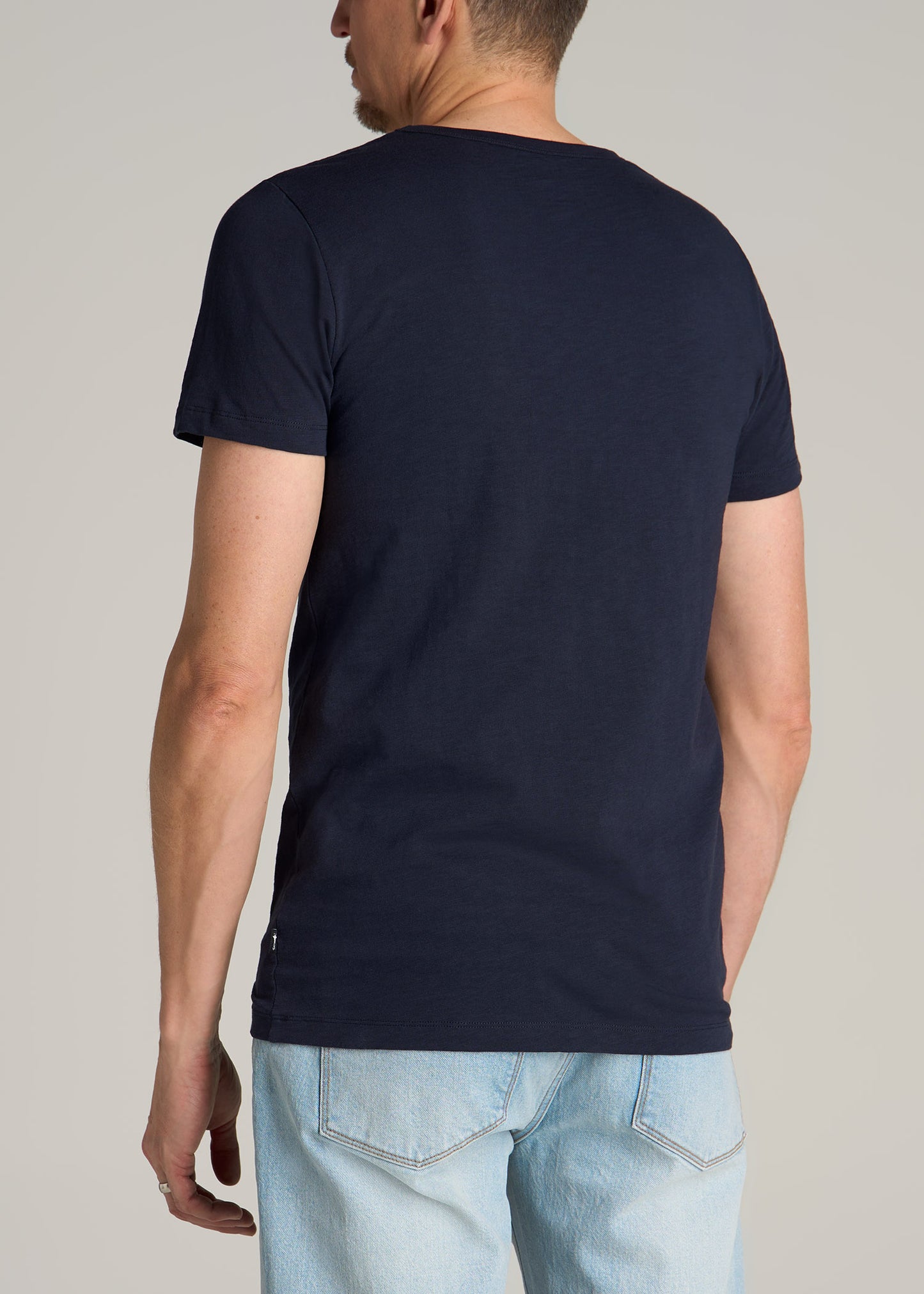 Sunwashed Slub Pocket T-Shirt For Tall Men in Evening Blue