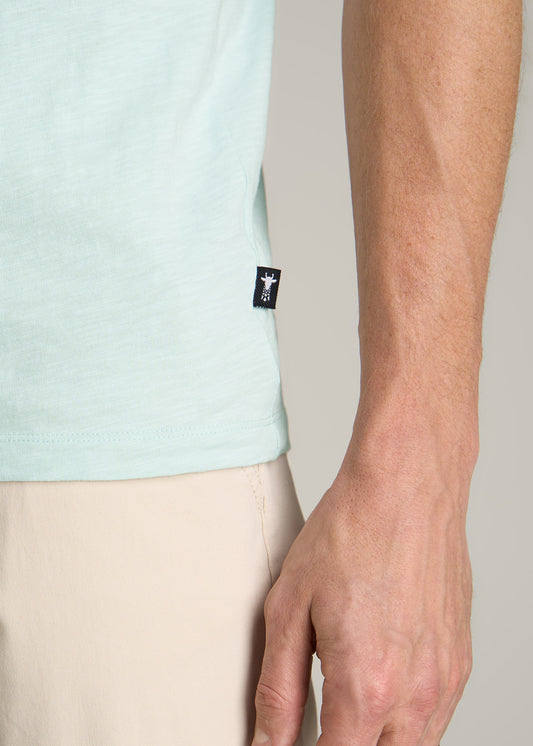 Sunwashed Slub Pocket T-Shirt For Tall Men in Mint