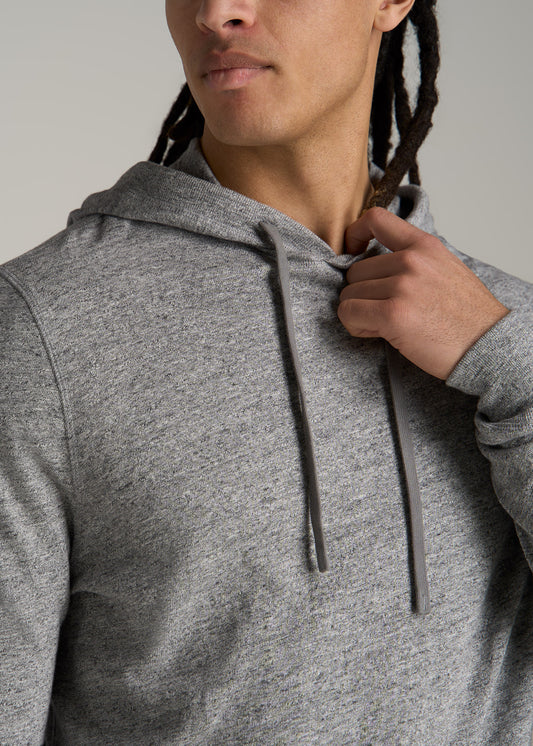 Sunwashed Slub Pullover Men's Tall Hoodie in Heathered Grey