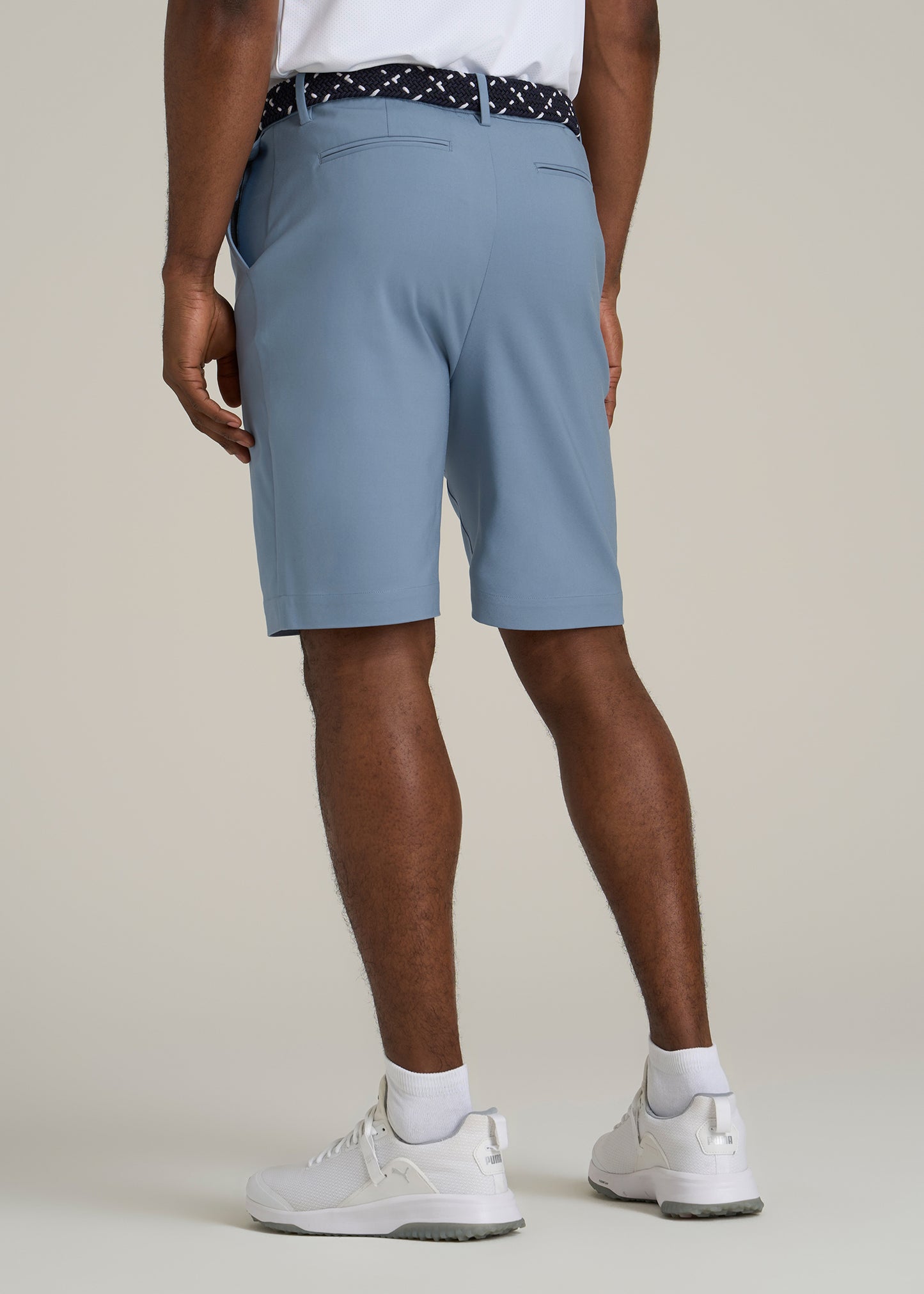 Tech Chino Shorts for Tall Men in Chambray