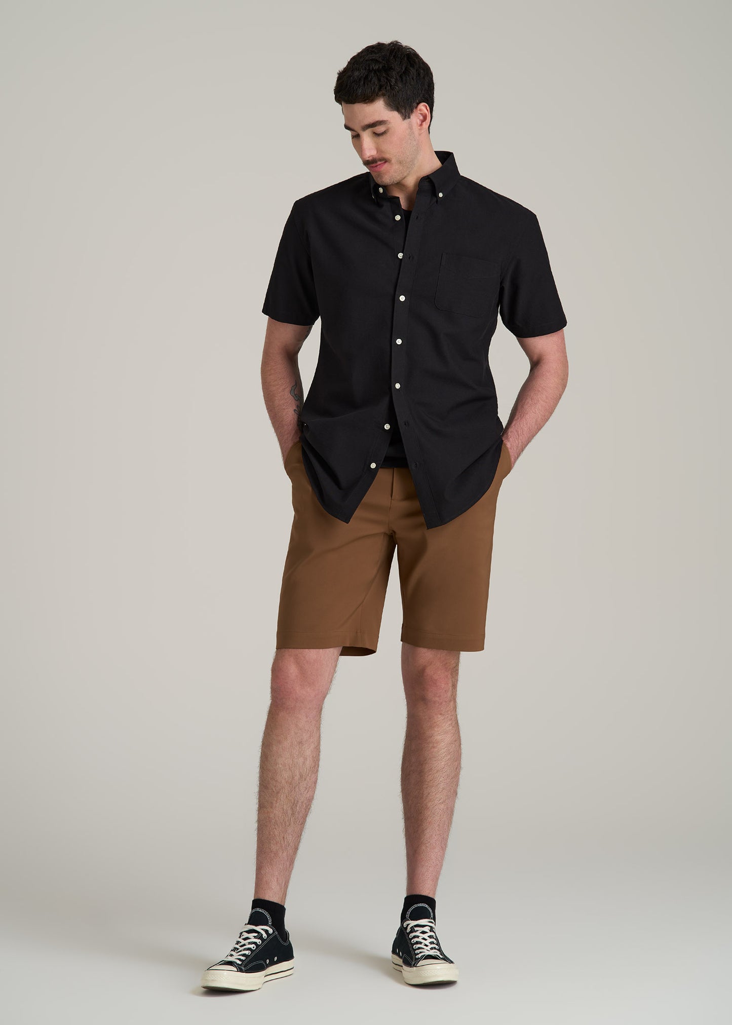 Tech Chino Shorts for Tall Men in Nutshell