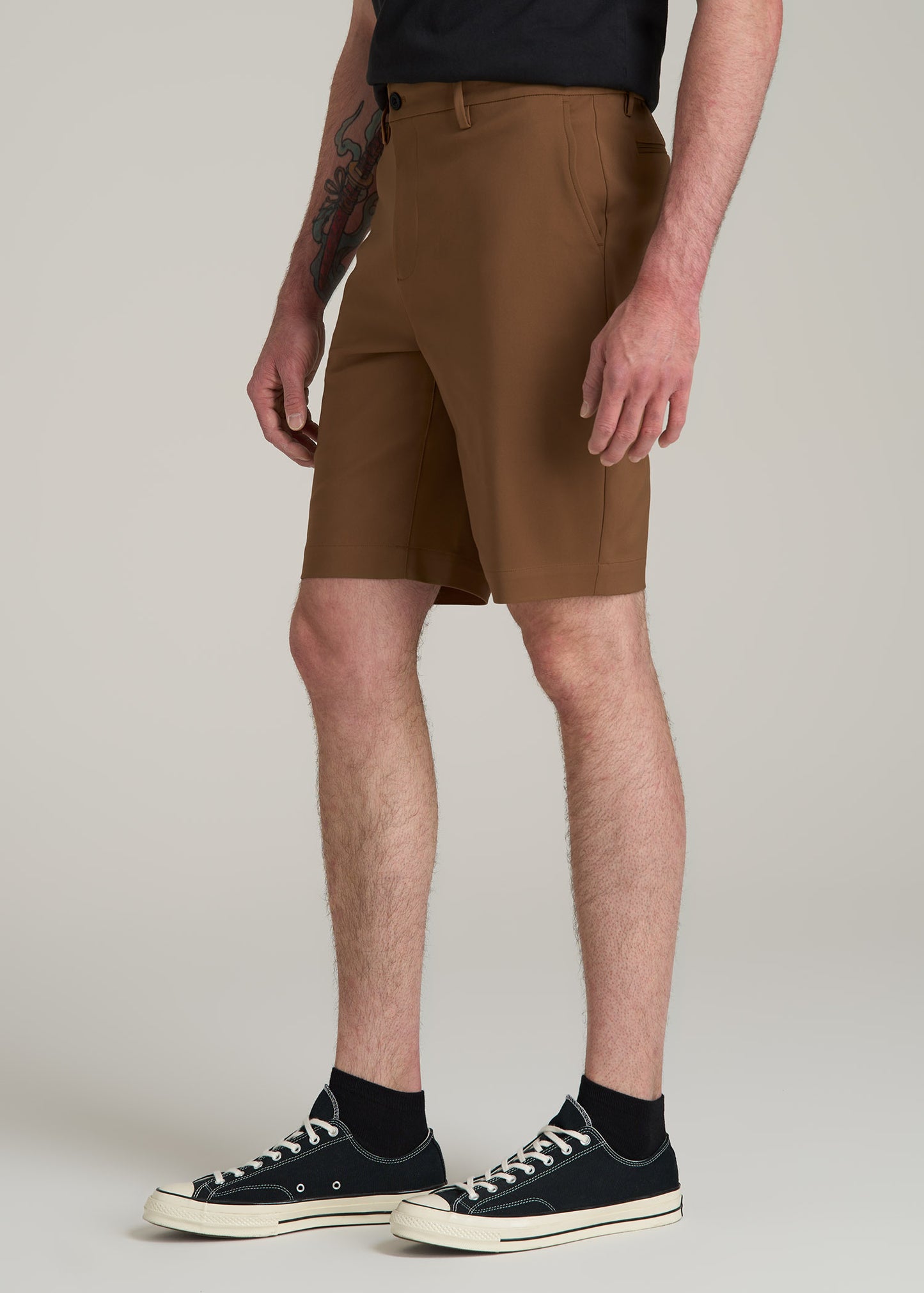 Tech Chino Shorts for Tall Men in Nutshell