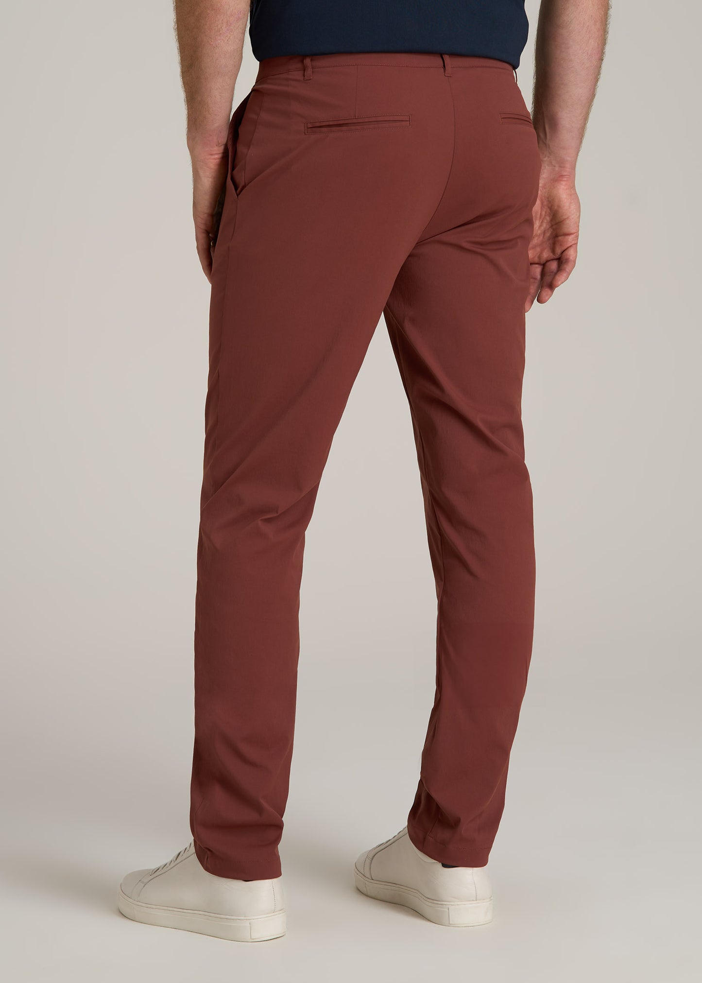 TAPERED FIT Traveler Chino Pants for Tall Men in Intense Rust