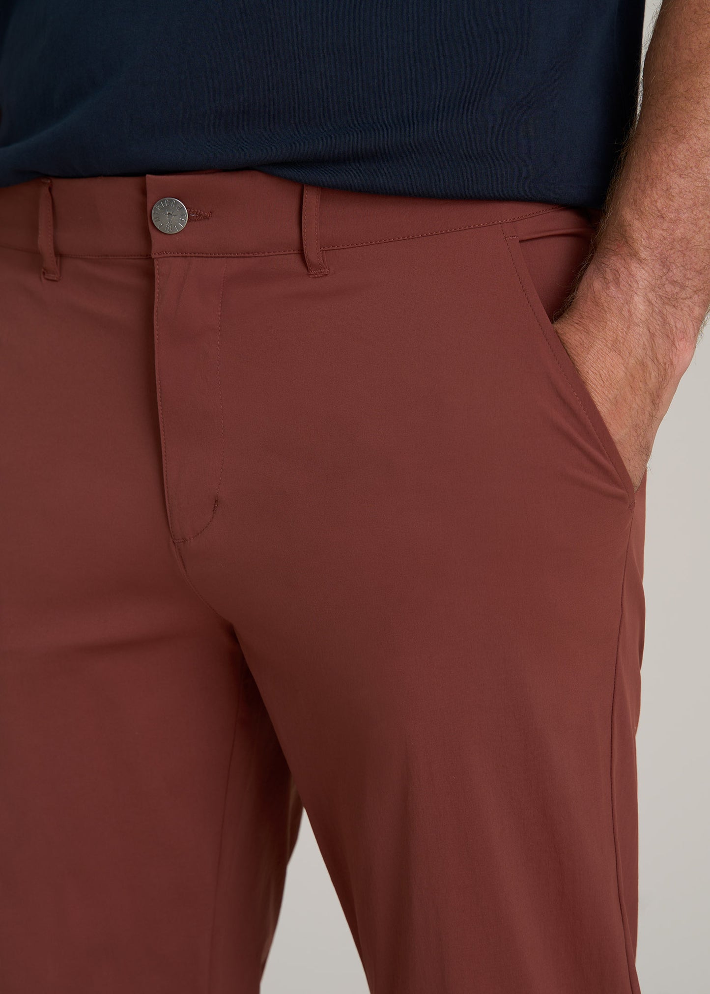 TAPERED FIT Traveler Chino Pants for Tall Men in Intense Rust