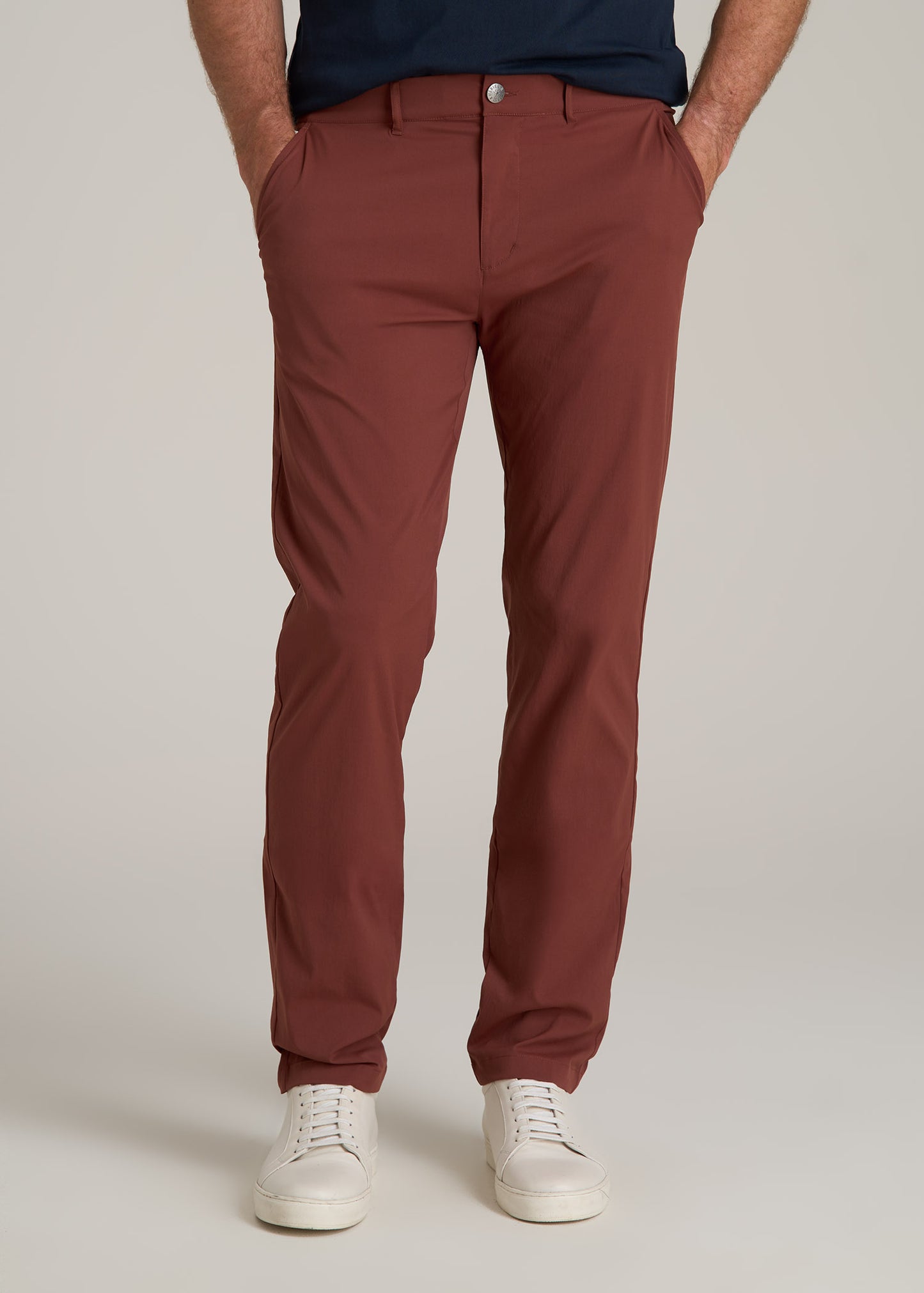 TAPERED FIT Traveler Chino Pants for Tall Men in Intense Rust