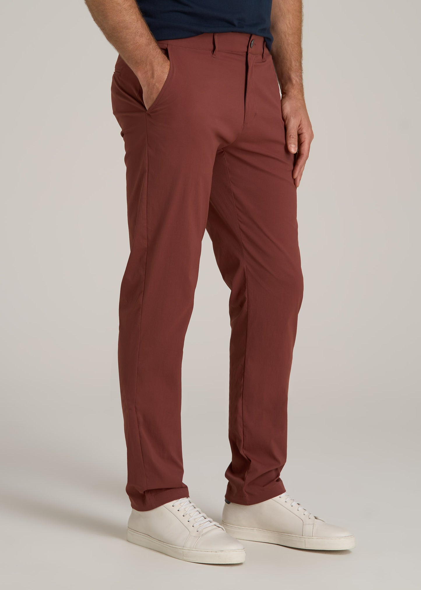 TAPERED FIT Traveler Chino Pants for Tall Men in Intense Rust