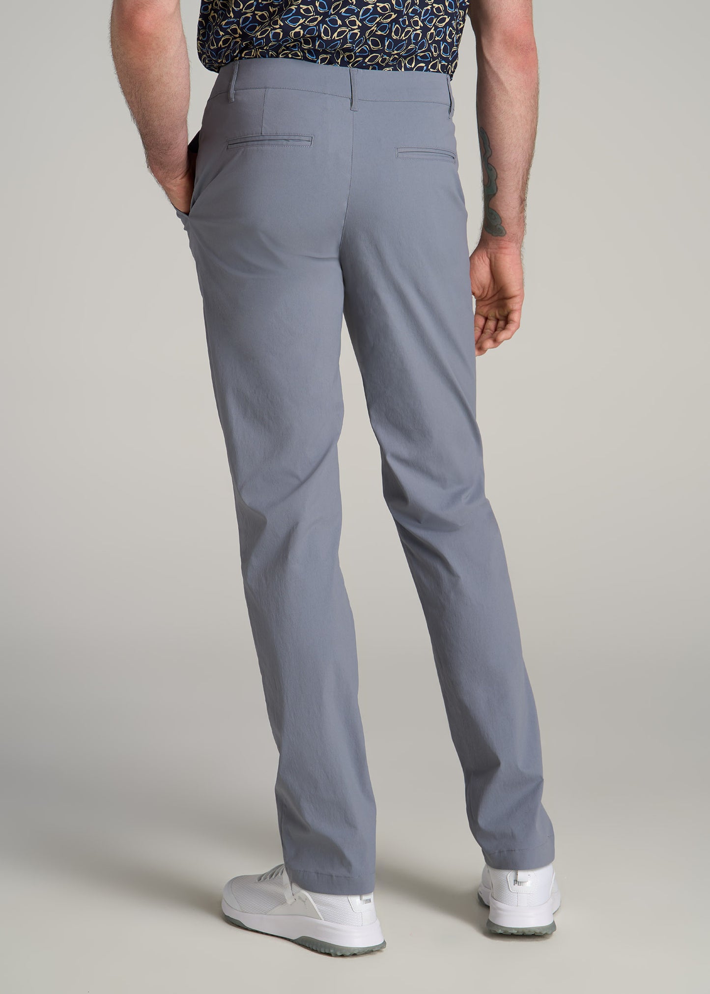 TAPERED FIT Traveler Chino Pants for Tall Men in Skyline Grey