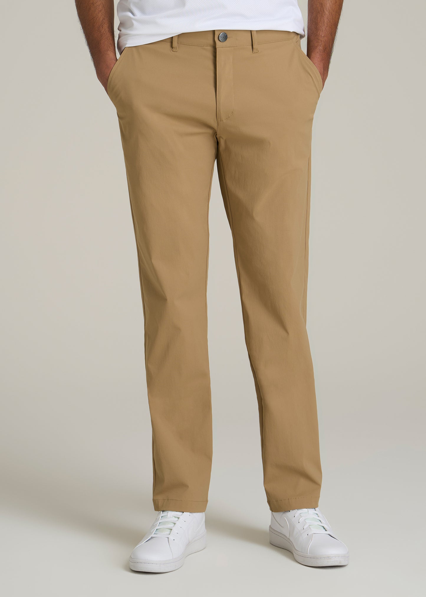 TAPERED FIT Traveler Chino Pants for Tall Men in Tannin